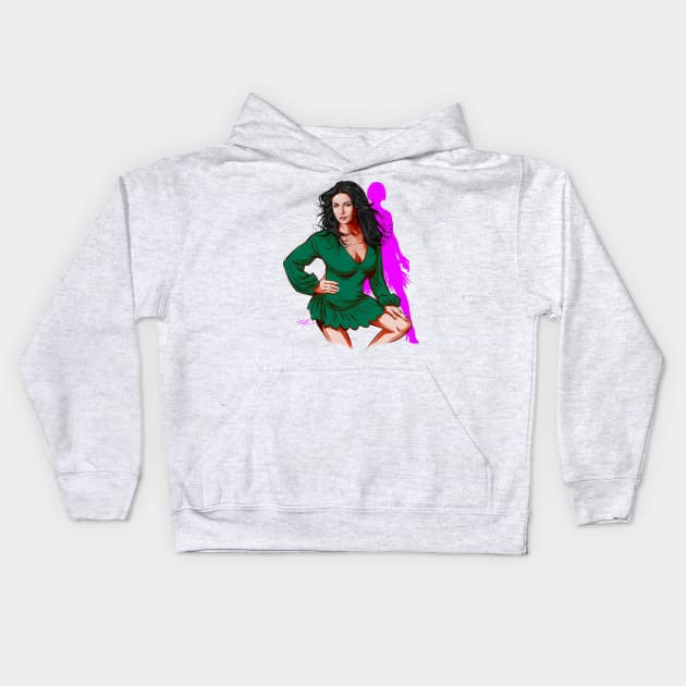 Catherine Zeta Jones - An illustration by Paul Cemmick Kids Hoodie by PLAYDIGITAL2020